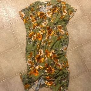 Oddy maxi dress. Size L. Green floral. Perfect condition.
